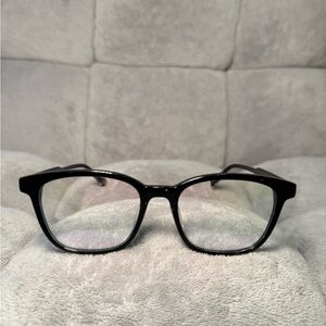 Blue Light lenses with Classic Black Square Frame Glasses